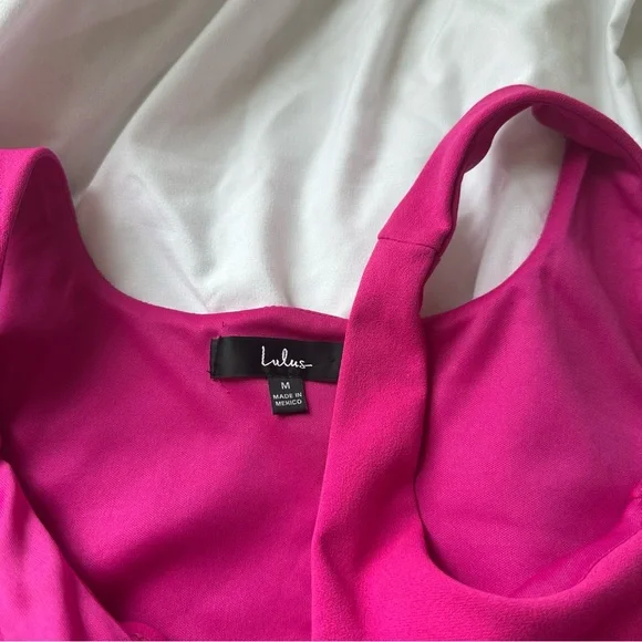 Lulus Only Tonight Hot Pink Two-Piece Wide-Leg Jumpsuit Size Medium - Picture 12 of 12